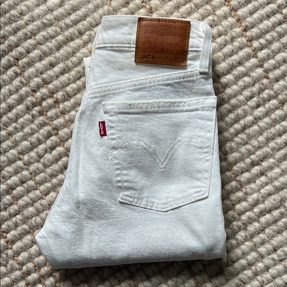 LEVI’S White 501 Skinny Jeans